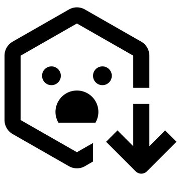 sad emoji icon, simple vector design