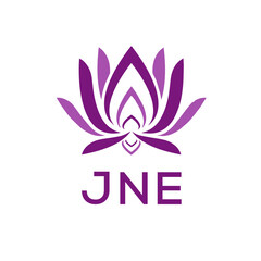 JNE  logo design template vector. JNE Business abstract connection vector logo. JNE icon circle logotype.
