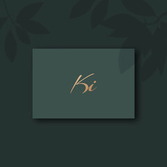 Ki logo design vector image