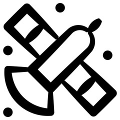 satellite icon, simple vector design