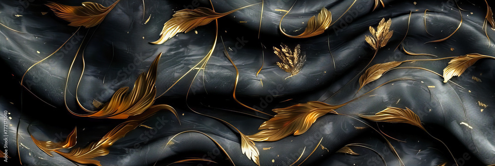 Poster luxurious patterned texture: a rich and elegant design with detailed textures and a touch of gold, p