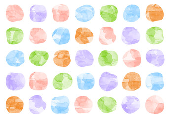 カラフルな水彩シルエットコレクション