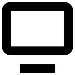 screen icon, simple vector design