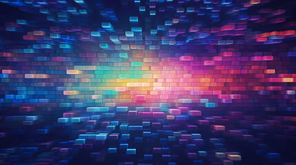 Multi-colored, pixelated background