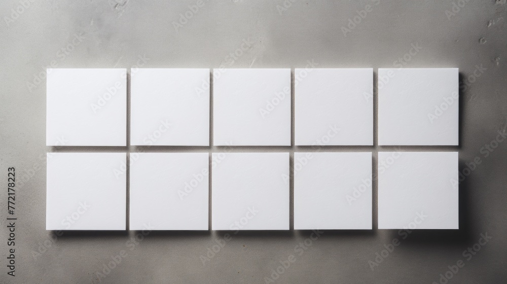 Poster a row of white tiles with a black border