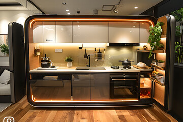 Smart Space: Revolutionizing the Urban Kitchen with High-Tech Design