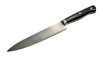 A transparent knife png file with a wooden handle and a silver blade