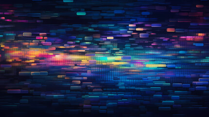 Multi-colored, pixelated background