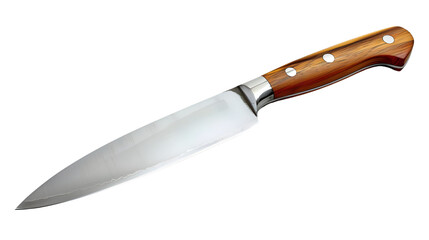 A transparent knife png file with a wooden handle and a silver blade