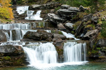 Soaso harrows waterfall, Ordesa Monte Perdido National Park, Huesca, Aragon ,Spain - stock photo
