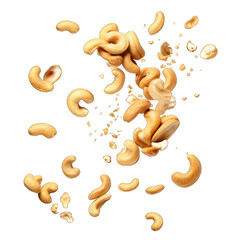 Falling cashew nuts