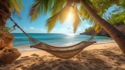hammock on the beach seascape