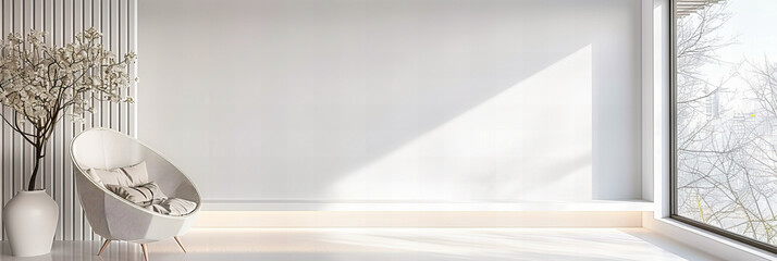Minimalist Interior Design with Clean Lines, Soft Lighting, and a Tranquil Atmosphere for Modern Living