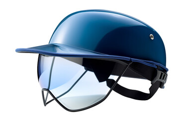 A striking blue helmet topped with a sleek visor, ready for adventure