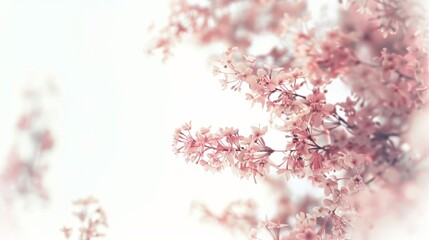 Dreamy blush pink blossoms softly rendered, creating a delicate and romantic floral background.
