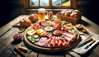 traditional german/austrian snack in the alps