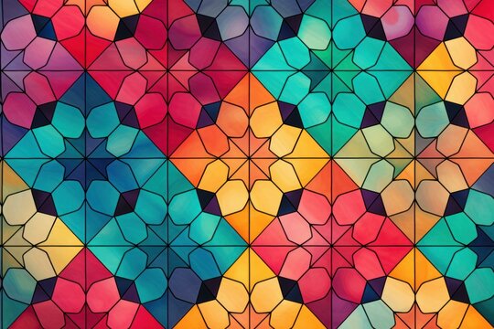 Artistic Zelij pattern. Art design star. Generate Ai
