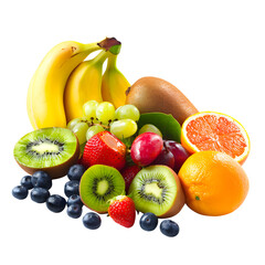 mix fruits png isolated on transparent background Ai Generated 
