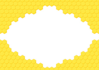 Honeycombs Frame. Vector Illustration of a Natural Background with Honeycombs.