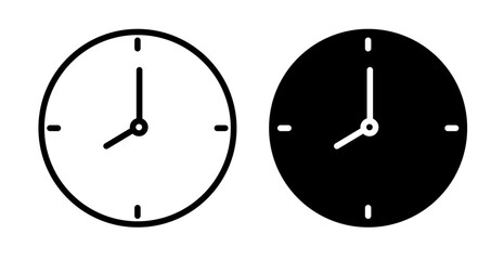 Time Management Clock Icons. Work Schedule and Deadline Watch Symbols. - obrazy, fototapety, plakaty