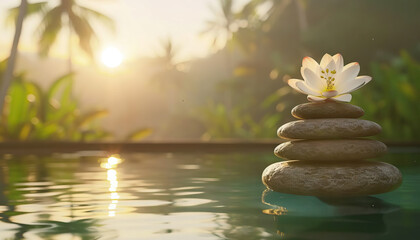 Wellness Retreat: Yoga Classes and Spa Treatments in Bali - obrazy, fototapety, plakaty