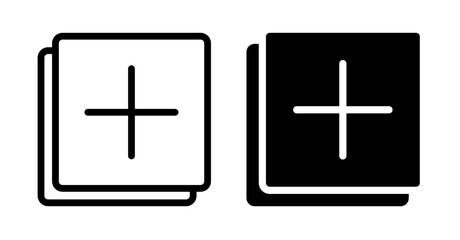 Application Addition and New Apps Icons. Plus Page and Software Expansion Symbols.