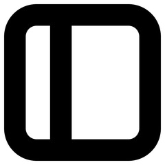 side bar icon, simple vector design