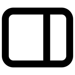 sidebar icon, simple vector design