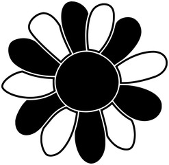 daisy illustration floral silhouette flower logo spring icon bouquet outline blossom nature summer plant sun bloom leaf chamomile garden shape flora petal decoration for vector graphic background