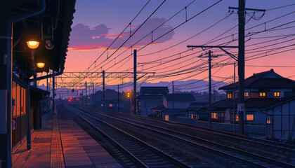 The distant whistle of a train carried a sense of nostalgia on a quiet evening.