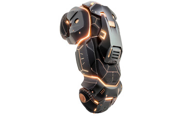 Modern Elbow Pad with Metallic Accents on transparent background.