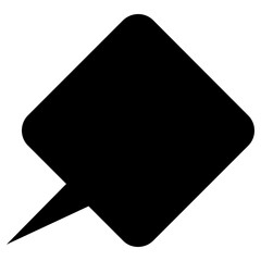 speech bubble icon, simple vector design