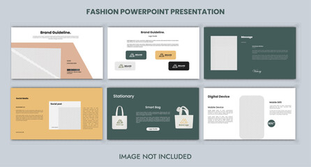 set of presentation template design with minimalist concept and modern layout use for annual report and business profile