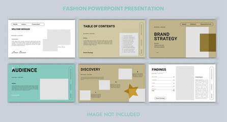 set of presentation template design with minimalist concept and modern layout use for annual report and business profile