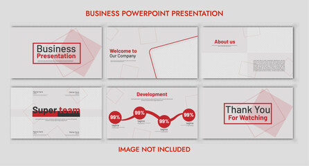 set of presentation template design with minimalist concept and modern layout use for annual report and business profile