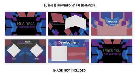 set of presentation template design with minimalist concept and modern layout use for annual report and business profile