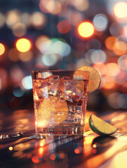 Fototapeta na wymiar Refreshing Exotic Lime Cocktail