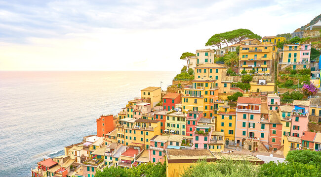  the first of the five villages in the national park of "Cinque Terre" in Liguria - Italy