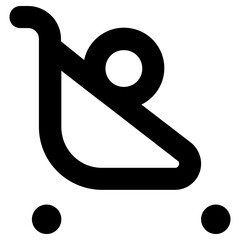 stroller icon, simple vector design