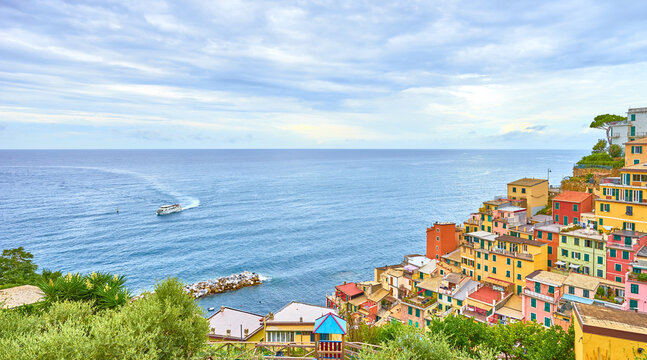  the first of the five villages in the national park of "Cinque Terre" in Liguria - Italy