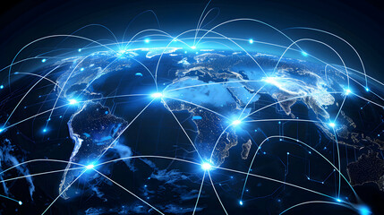 Naklejka na ściany i meble global network, network