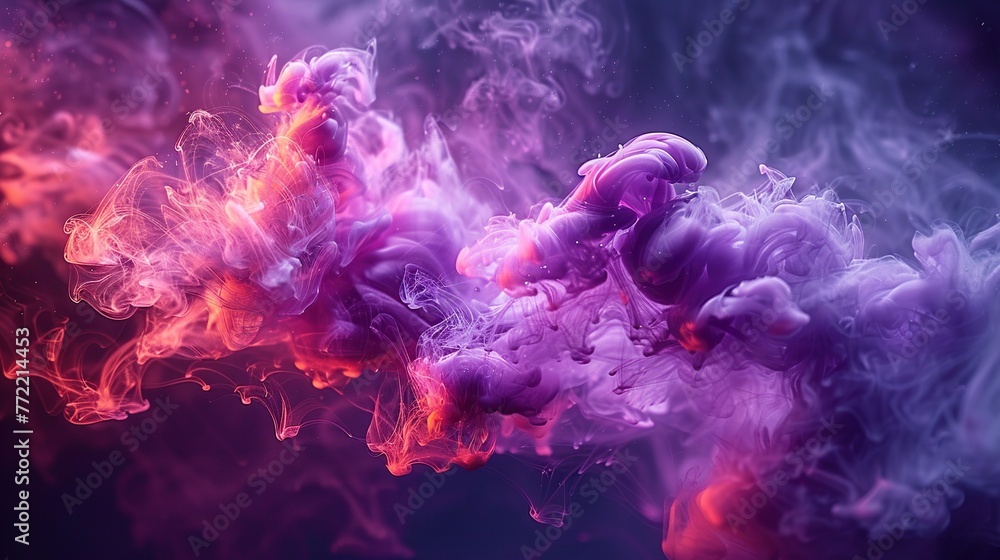 Poster an ultra high-definition image showcases vibrant clouds of color in a fluid-like appearance, perfect