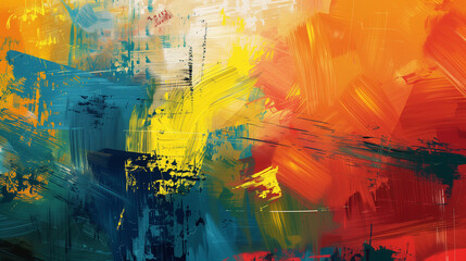 textured colourful abstract background with brush strokes