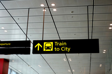 MRT station direction signs, public transportation