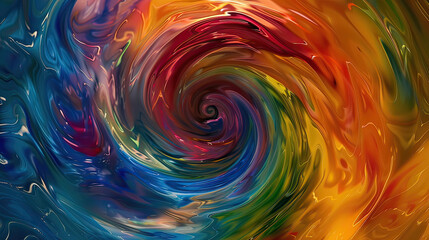 Swirling vortex of colors, defying reality, with top banner space for text