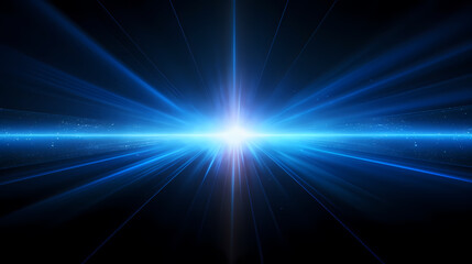 Fototapeta na wymiar Abstract blue glowing background with light beams background