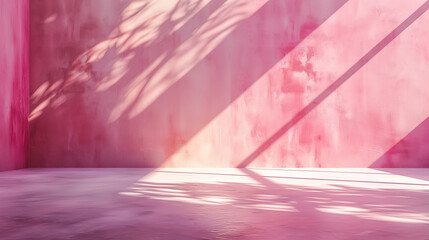 textured pink  background with light and shadow