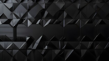 Black geometric texture background of polycarbonate sheet Generative AI