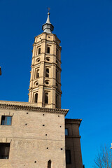 Bell tower of san juan de los panetes in zaragoza