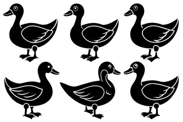 different-duck-icon-vector-illustration